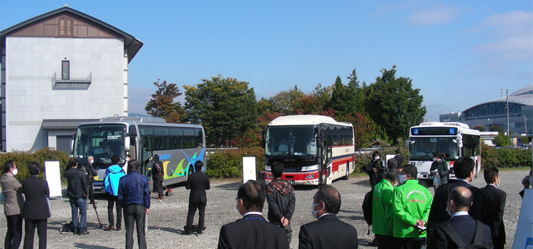 バス会社の感染防止対策見学会